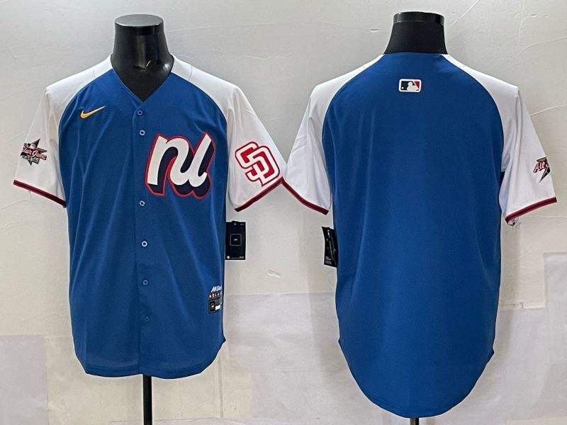 Men San Diego Padres Blank Blue white All star 2025 Nike MLB Jersey style 01->san diego padres->MLB Jersey